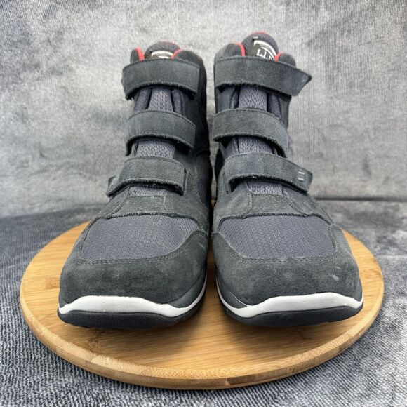 L.L.Bean Boots Mens Size 11 Gray Hook-and-Loop Strap Insulated PrimaLoft Winter - Picture 2 of 10